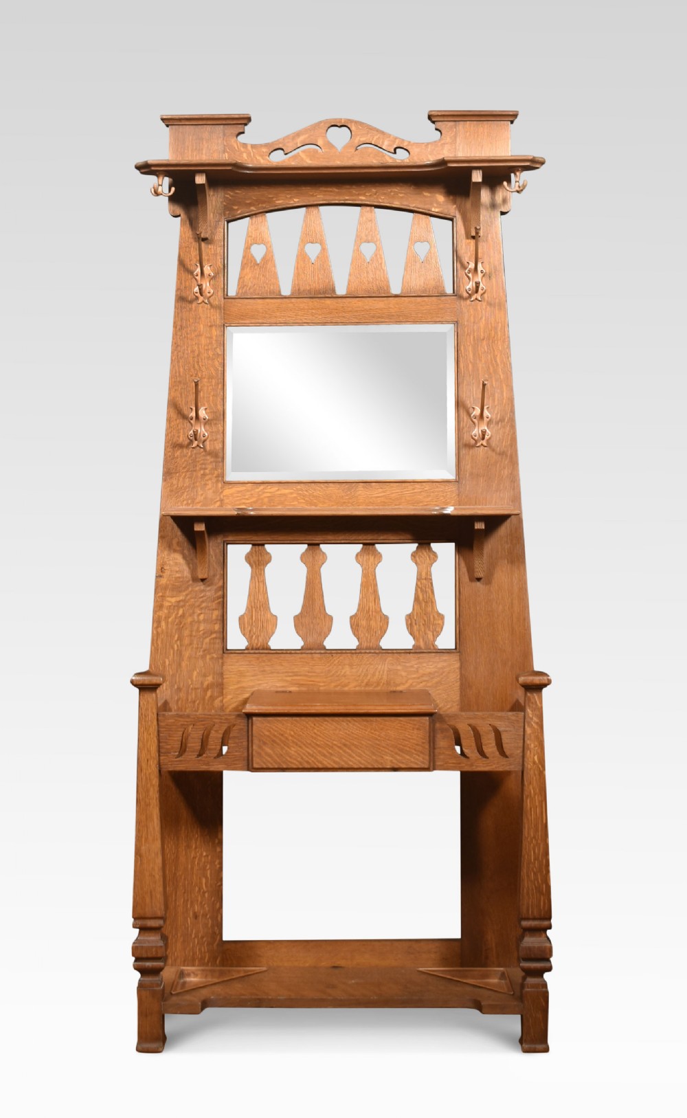 Liberty of London Arts & Crafts oak hall stand