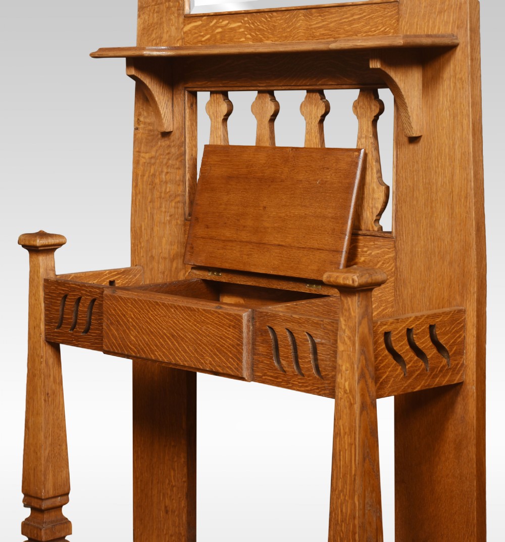 Liberty of London Arts & Crafts oak hall stand View VIII