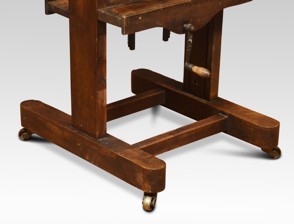 Oak double sided artist’s fully adjustable studio easel View IV