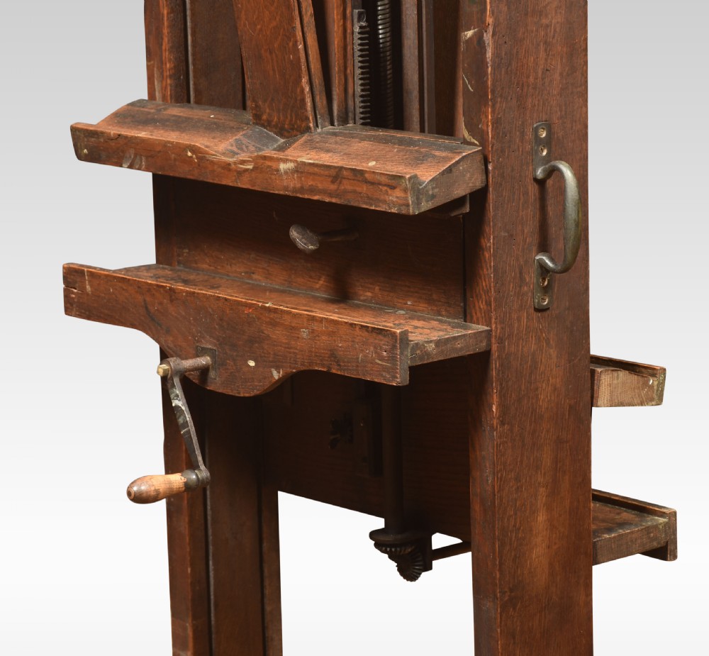 Oak double sided artist’s fully adjustable studio easel View IX