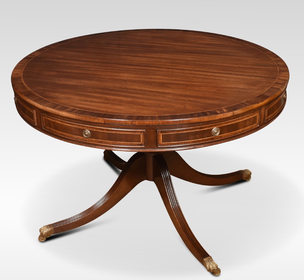 Mahogany drum table View II
