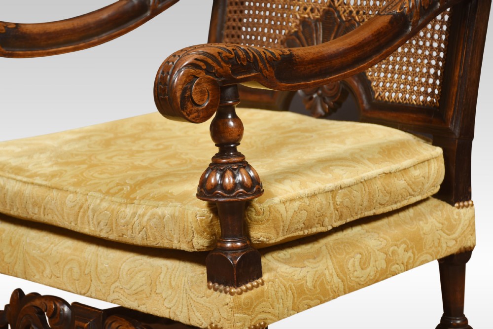 William and Mary style high back armchair View III
