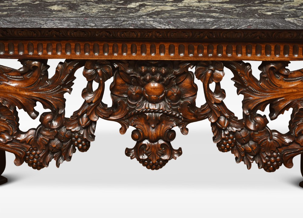Carved Walnut console table View X