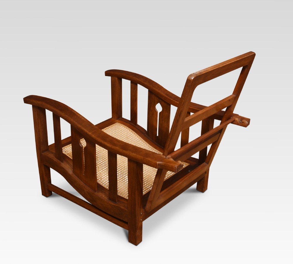 Pair of Walnut Arts and Crafts lounge chairs View III