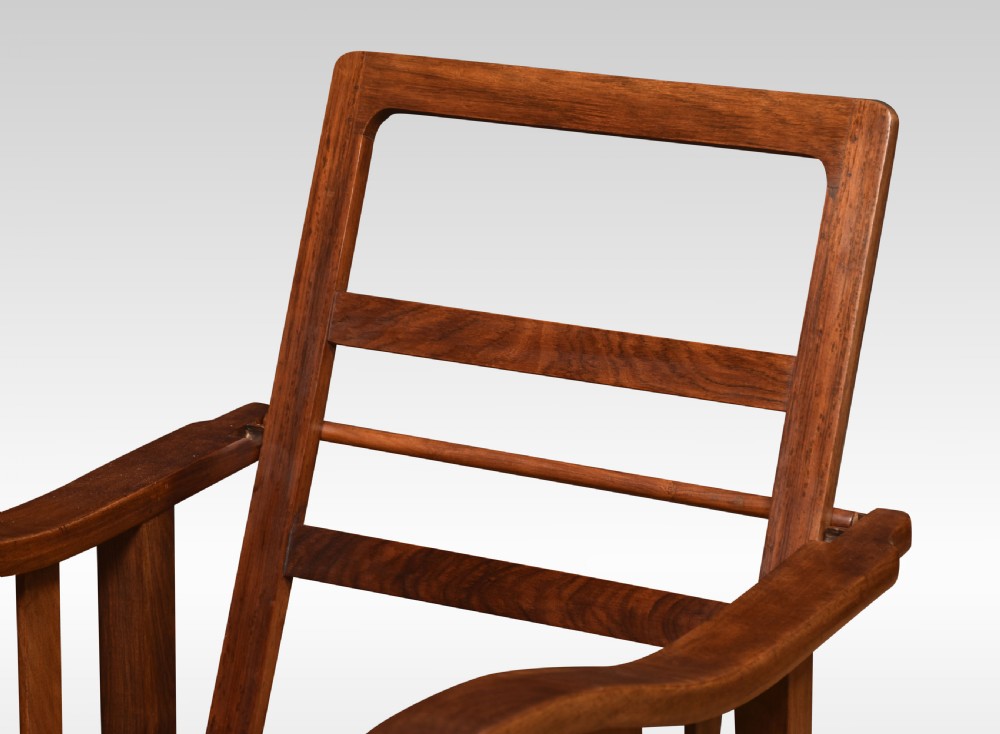 Pair of Walnut Arts and Crafts lounge chairs View IV