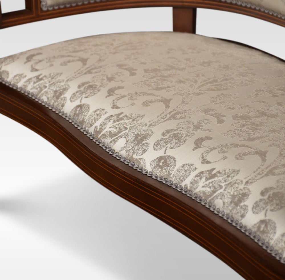 Mahogany inlaid settee View VII