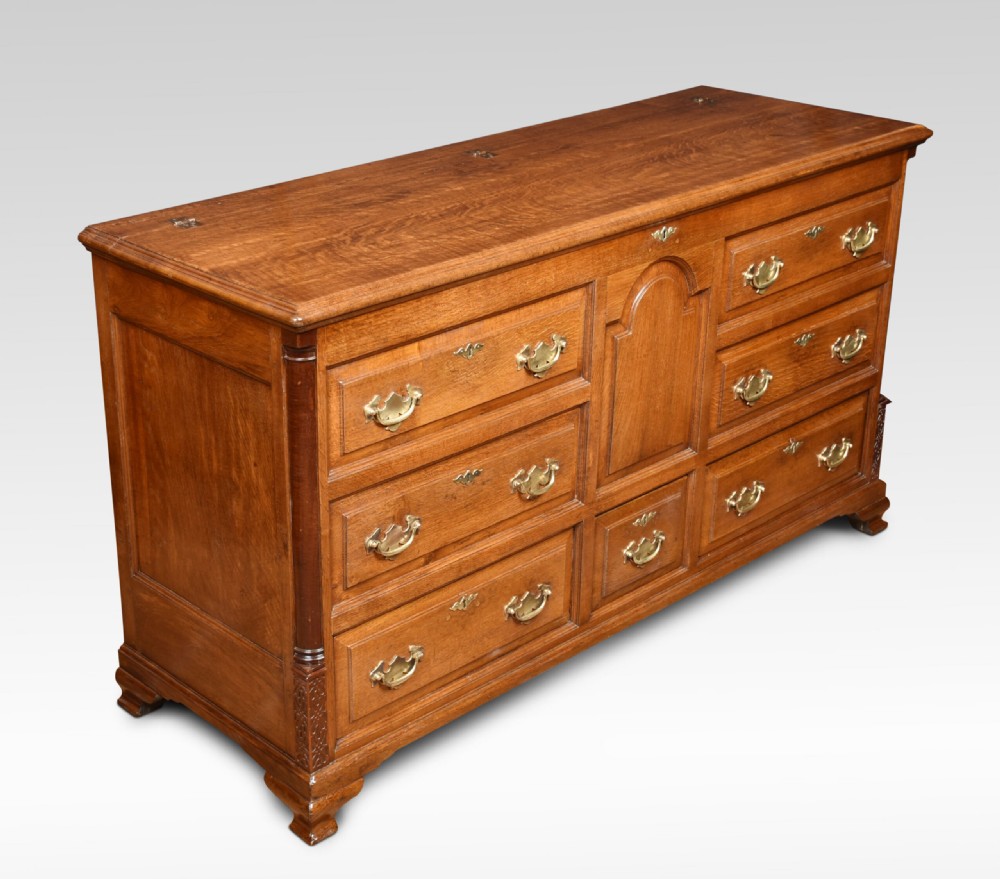 George III Oak Lancashire Mule Chest