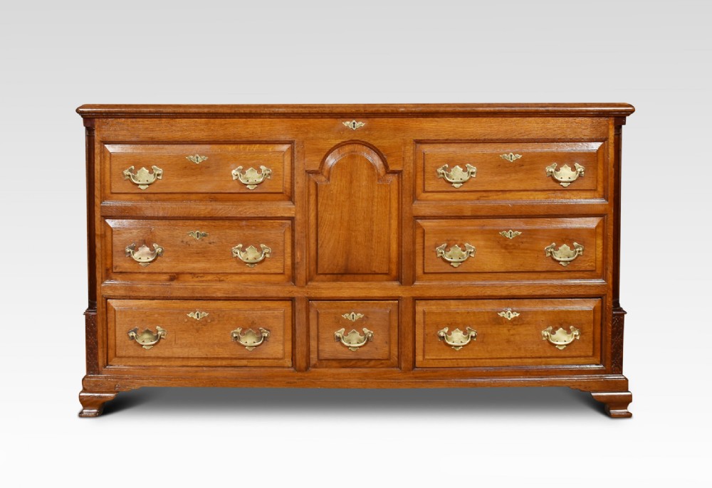 George III Oak Lancashire Mule Chest View III