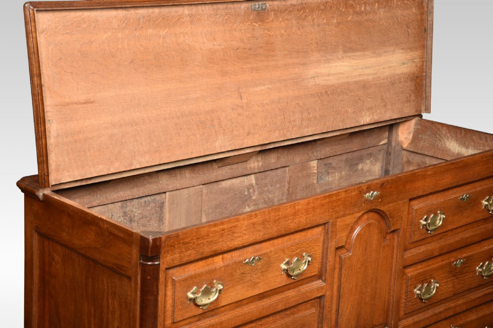 George III Oak Lancashire Mule Chest View VII
