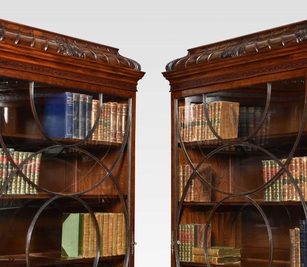 Large Pair Of Mahogany Display Bookcases View III
