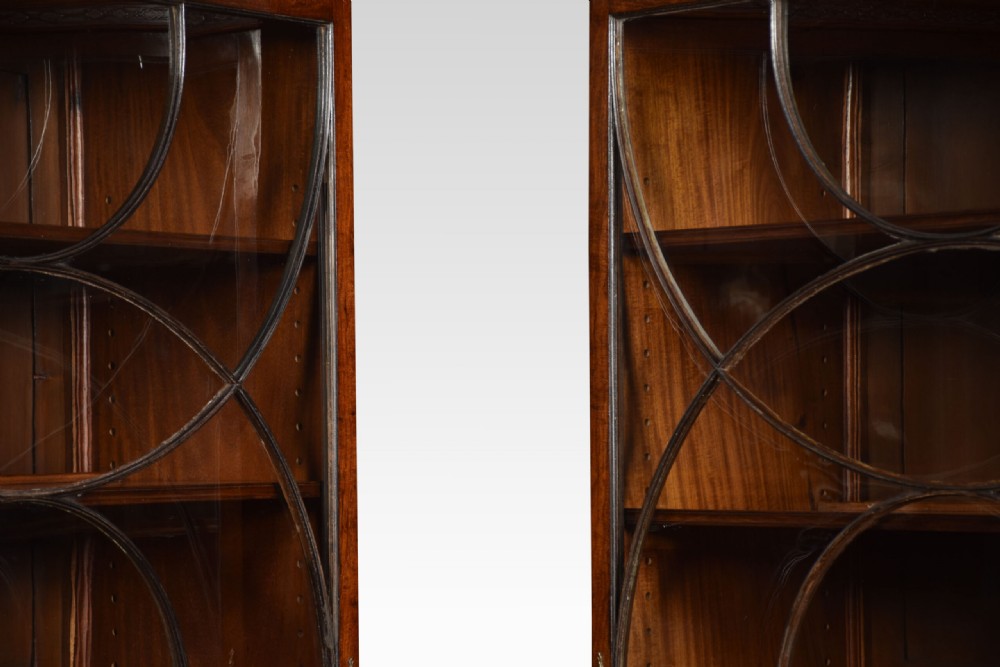 Large Pair Of Mahogany Display Bookcases View IV