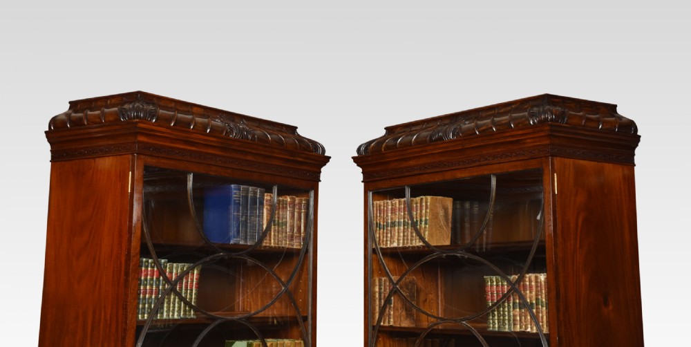 Large Pair Of Mahogany Display Bookcases View V