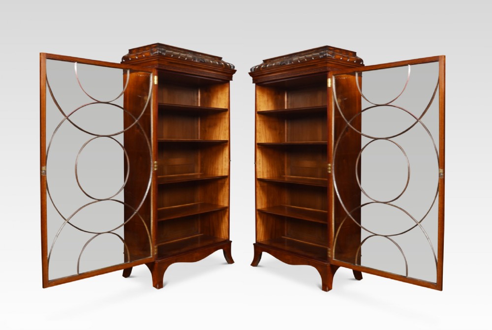 Large Pair Of Mahogany Display Bookcases View VI