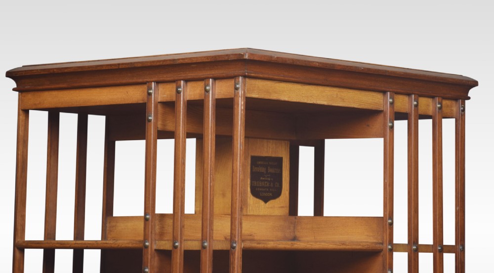 Walnut And Ash Four-tier Revolving Bookcase View IV