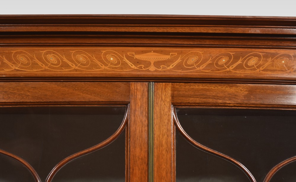 Mahogany inlaid display cabinet View II
