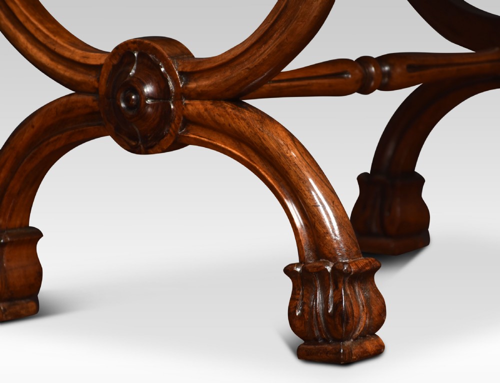 Rosewood X-frame stool View III