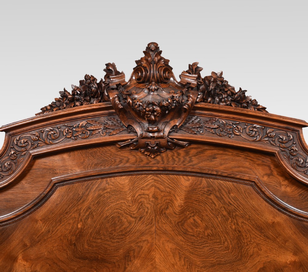 Walnut and rosewood double bed View II