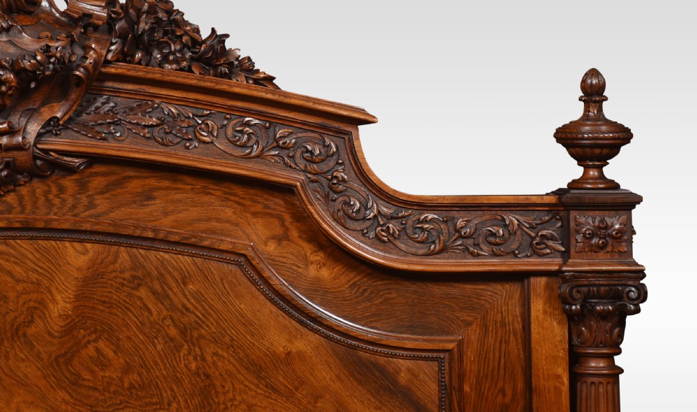 Walnut and rosewood double bed View VII
