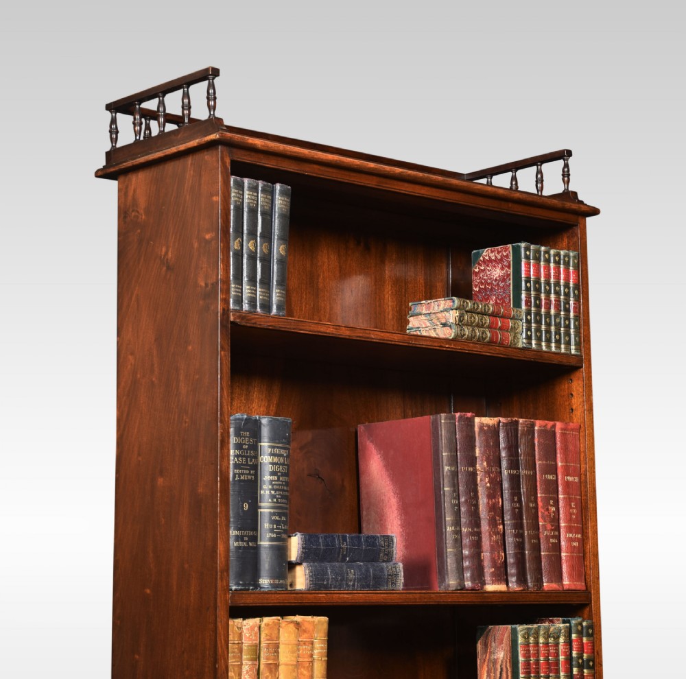 Mahogany Open Bookcase View V