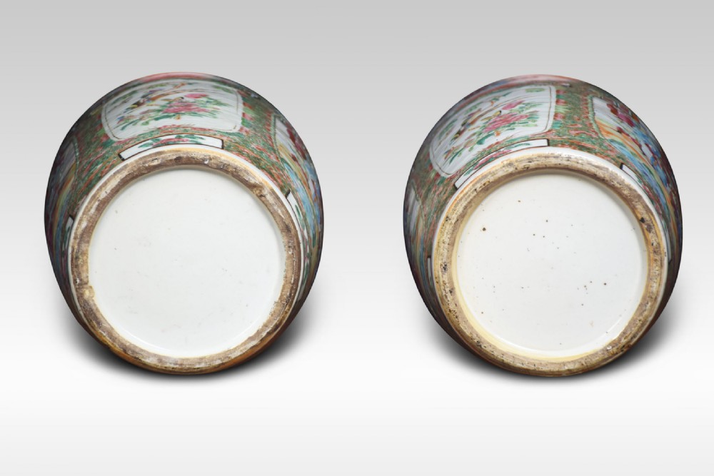 Pair Of 19th Century Cantonese Vases View III