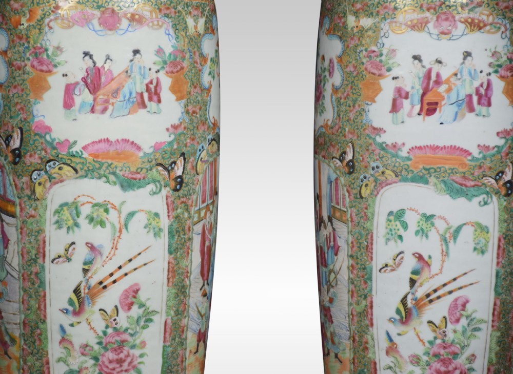 Pair Of 19th Century Cantonese Vases View IV