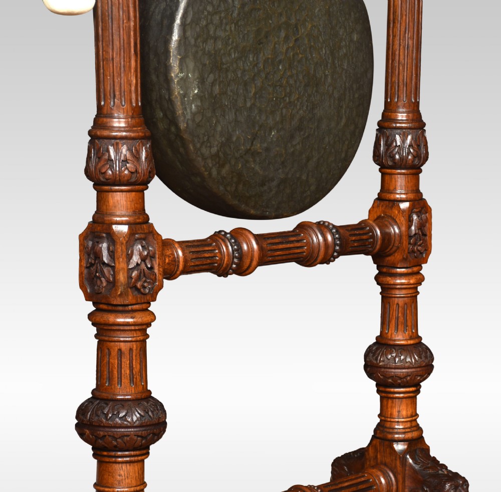 Monumental Carved Oak Dinner Gong View III