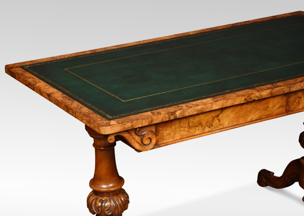 19th Century Walnut Library Table View II