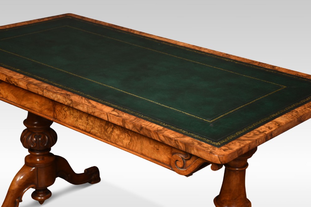 19th Century Walnut Library Table View VIII