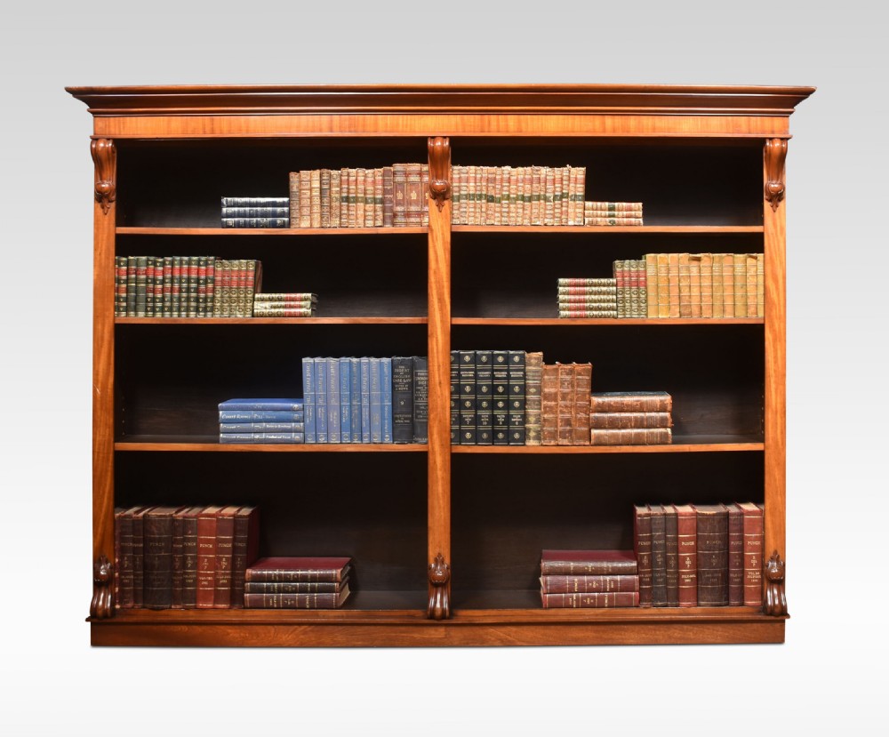 Large Mahogany Open Bookcase View II