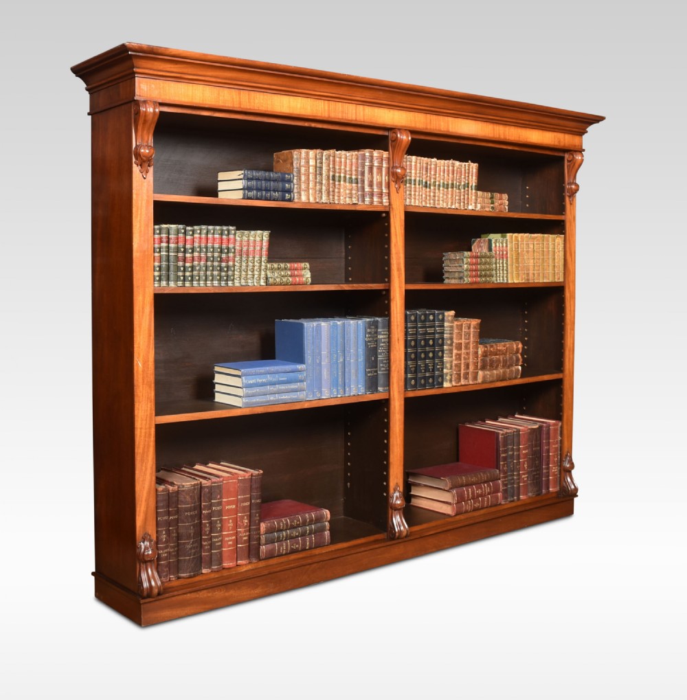 Large Mahogany Open Bookcase View V