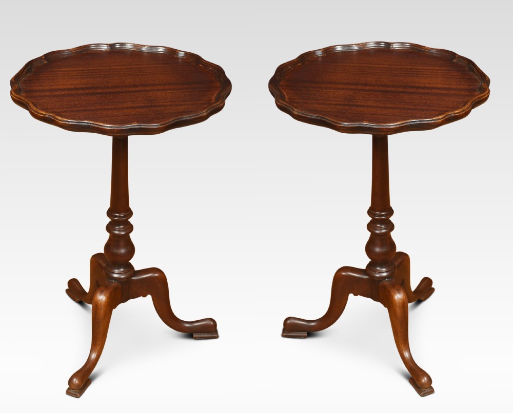 Pair of mahogany side tables