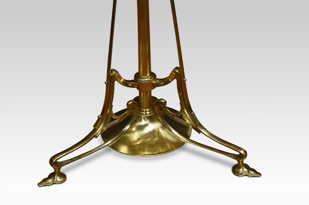 Art Nouveau brass reading lamp View V