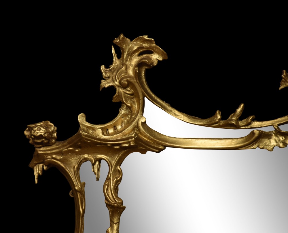 18th century Chinese Chippendale gilt wood wall Mirror View III