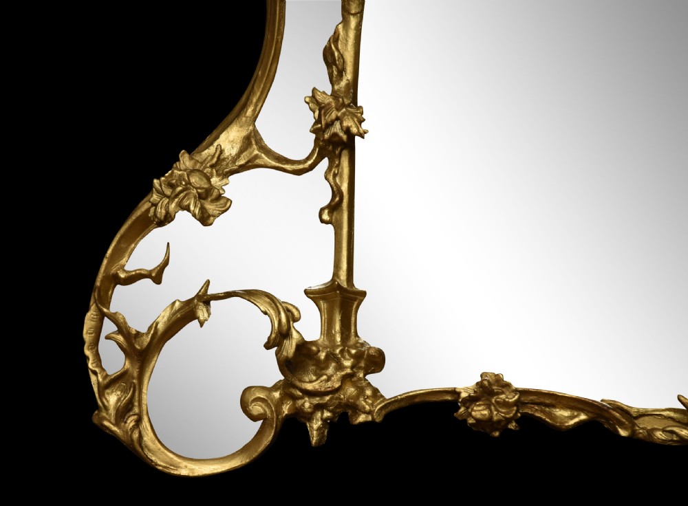 18th century Chinese Chippendale gilt wood wall Mirror View V