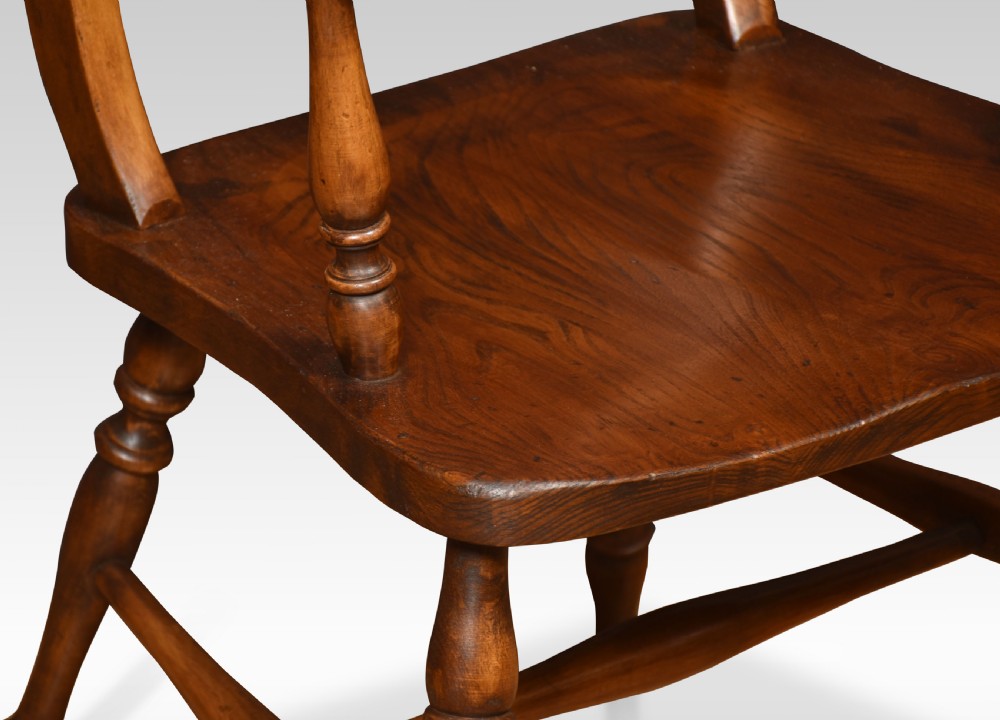 Set of eight elm kitchen chairs View V