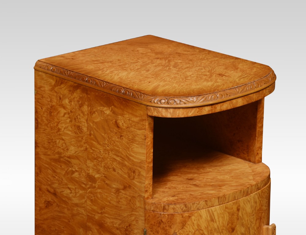 Pair of walnut bedside cabinets View II