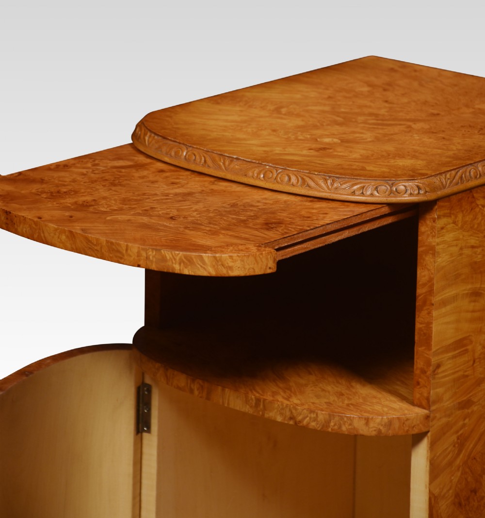 Pair of walnut bedside cabinets View IV
