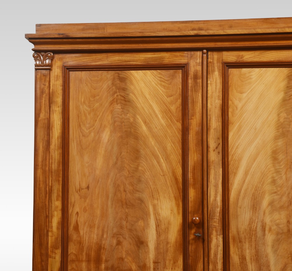 Mahogany three door wardrobe View II