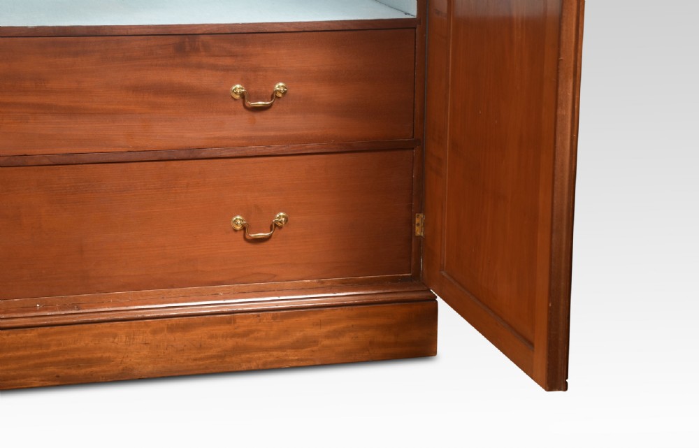 Mahogany three door wardrobe View V