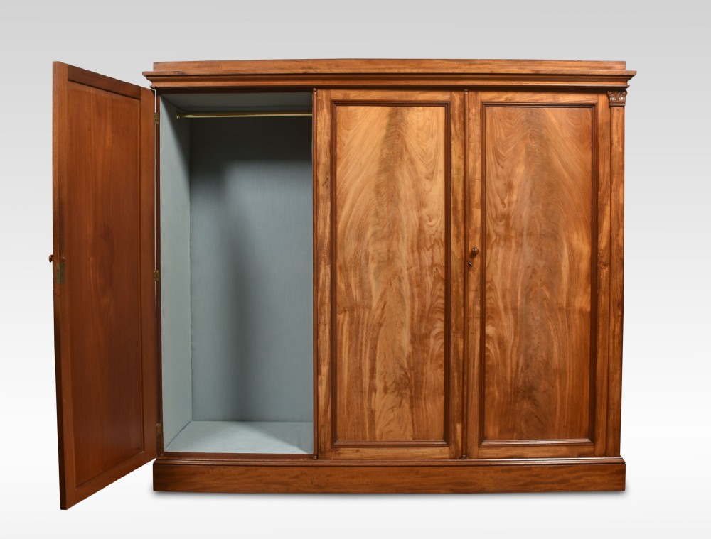 Mahogany three door wardrobe View VI