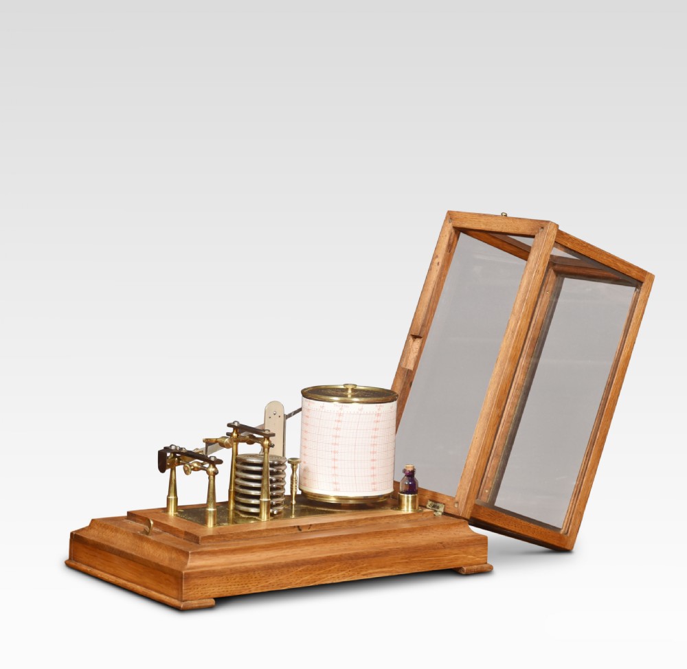 Oak cased barograph by Negretti & Zambra, London View VIII