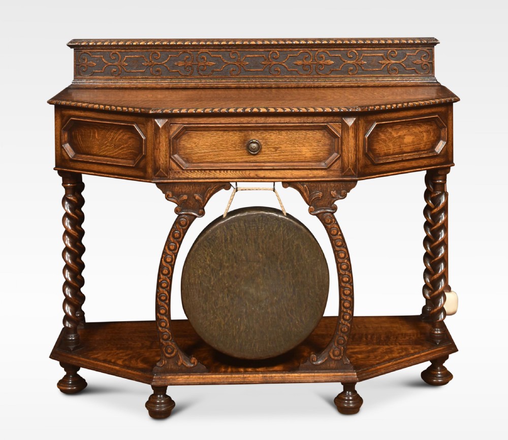 Carved oak hall table