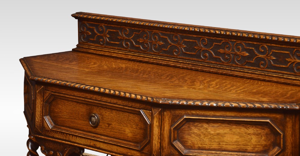 Carved oak hall table View III