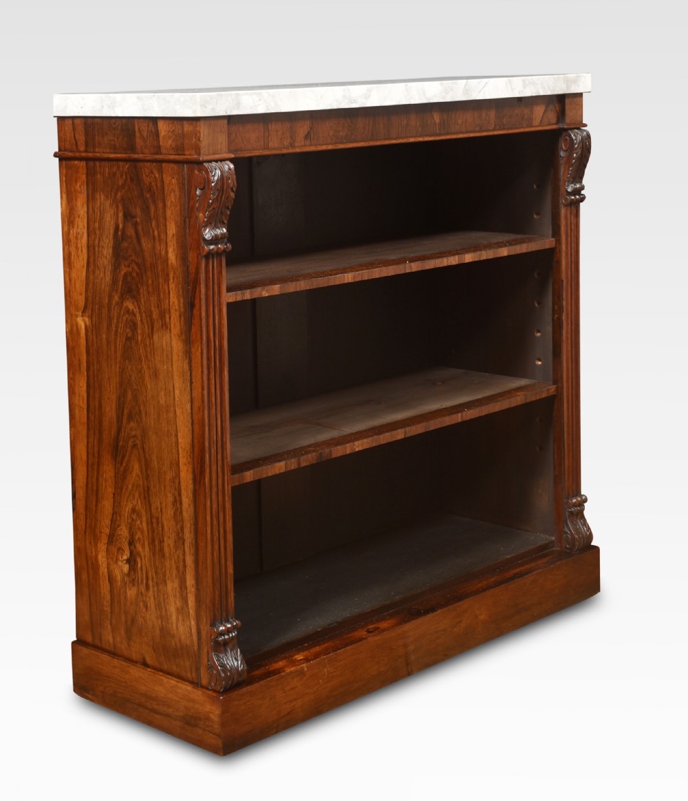 Regency rosewood open bookcase