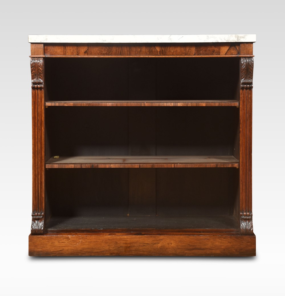 Regency rosewood open bookcase View II