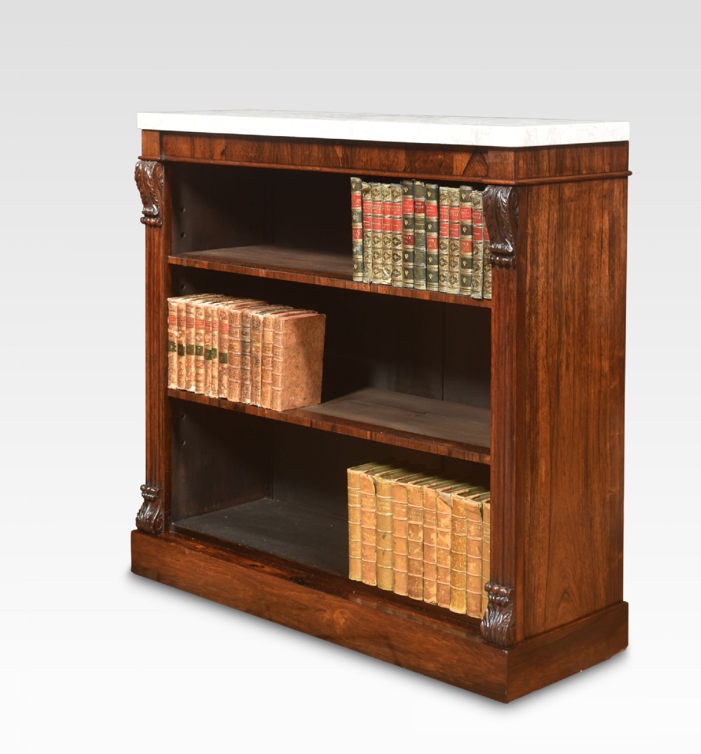 Regency rosewood open bookcase View III