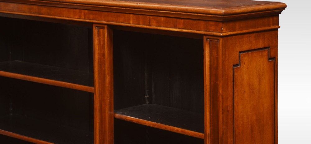 Mahogany dwarf open bookcase View IV
