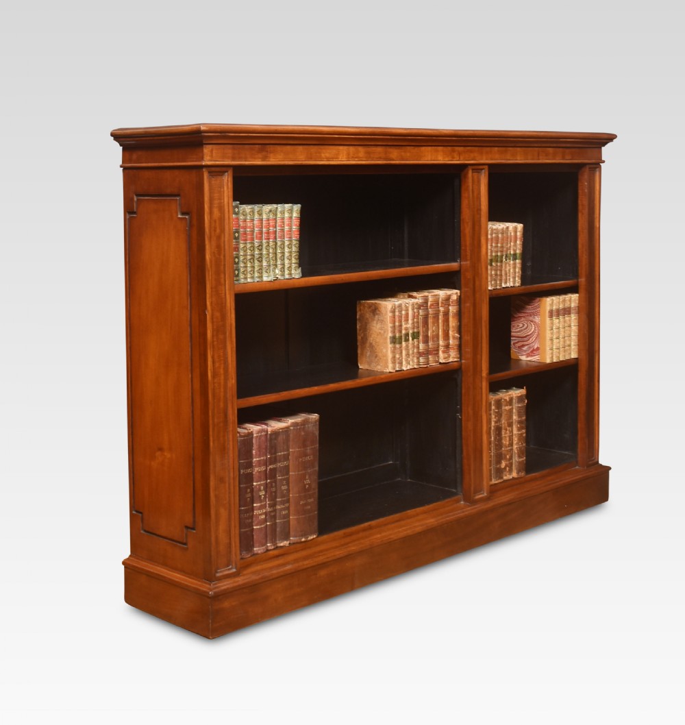 Mahogany dwarf open bookcase View VII