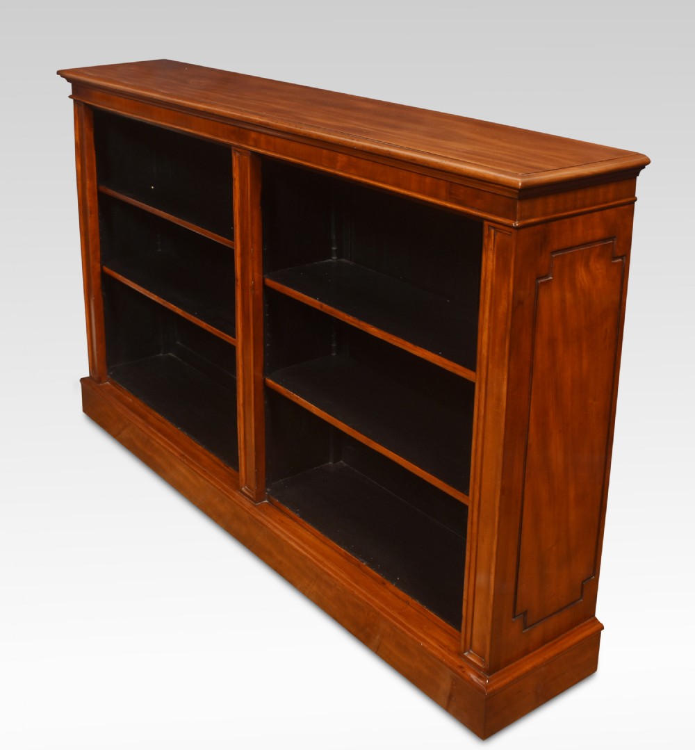 19th century mahogany dwarf open bookcase View V