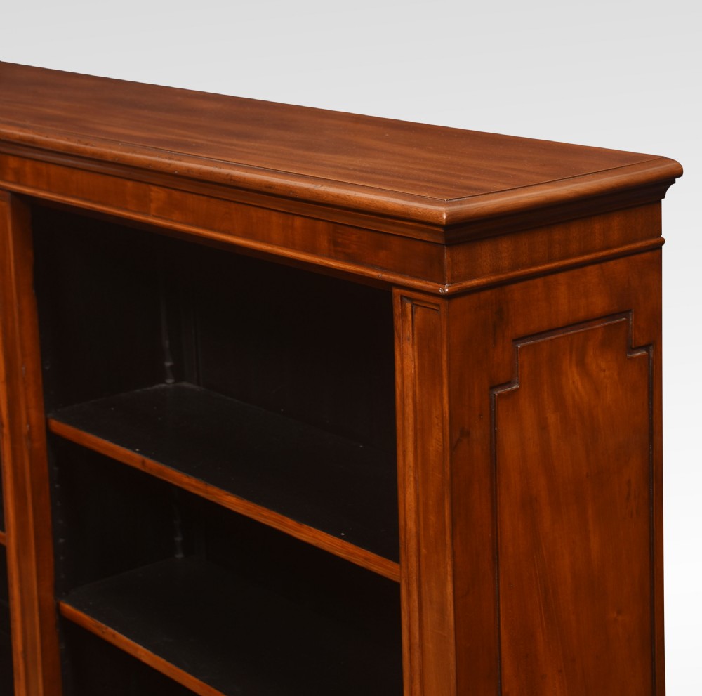 19th century mahogany dwarf open bookcase View VI